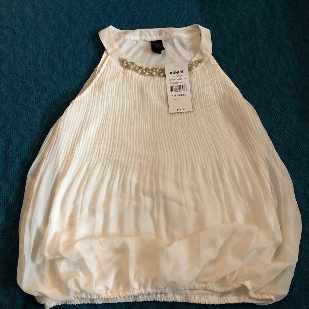 Cream - Jewel - sleeveless blouse